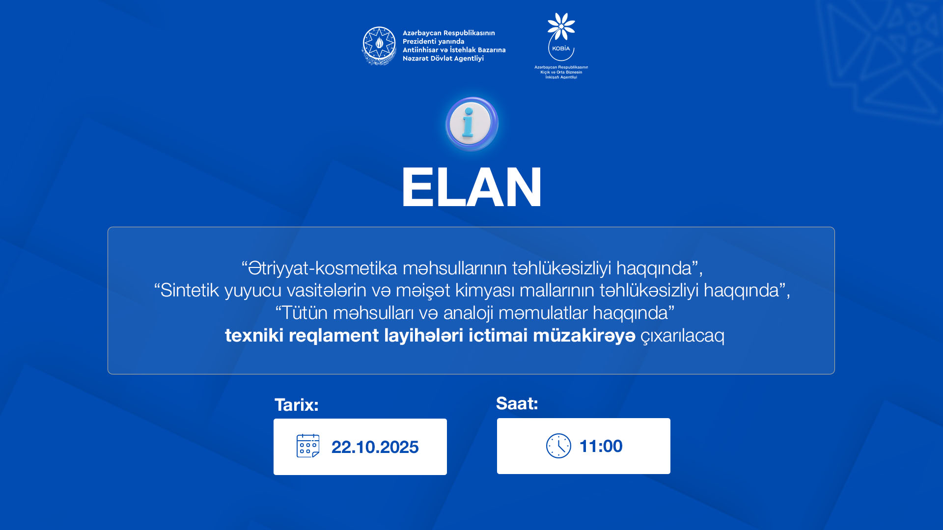 Vakant dövlət qulluğu vəzifələrinin tutulması üçün ümumi müsahibə ELANI