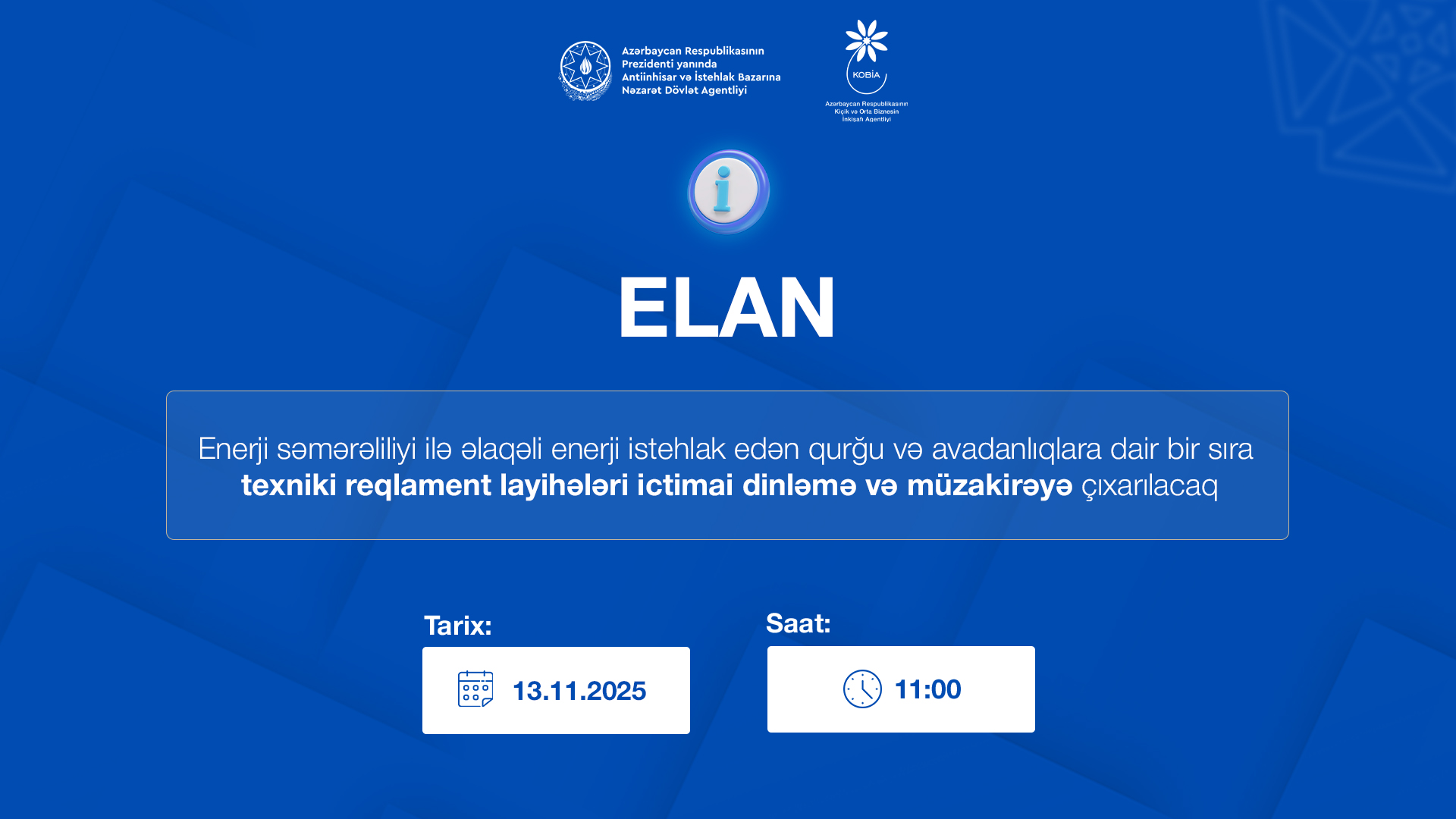 Vakant dövlət qulluğu vəzifələrinin tutulması üçün daxili müsahibə ELANI